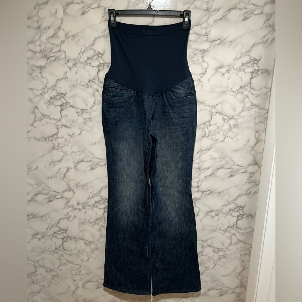 Oh Baby by Motherhood Jeans  Size Large Cute Denim Blue Jeans Stretch Full Panel